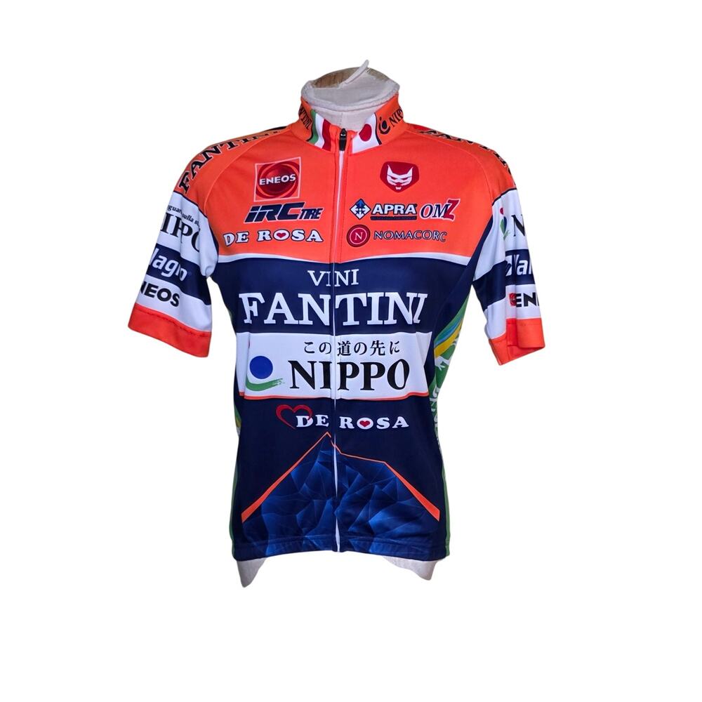 Nippo Vini Fantini De Rosa Road Bike Cycling Jersey Short Sleeve Size S